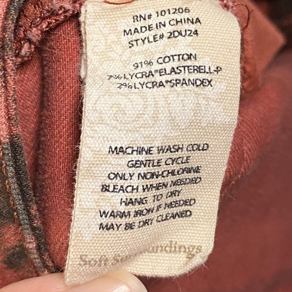 Soft Surroundings Womens The Ultimate High Rise Leopard Skinny Jeans Size‎ 6 - Picture 6 of 11